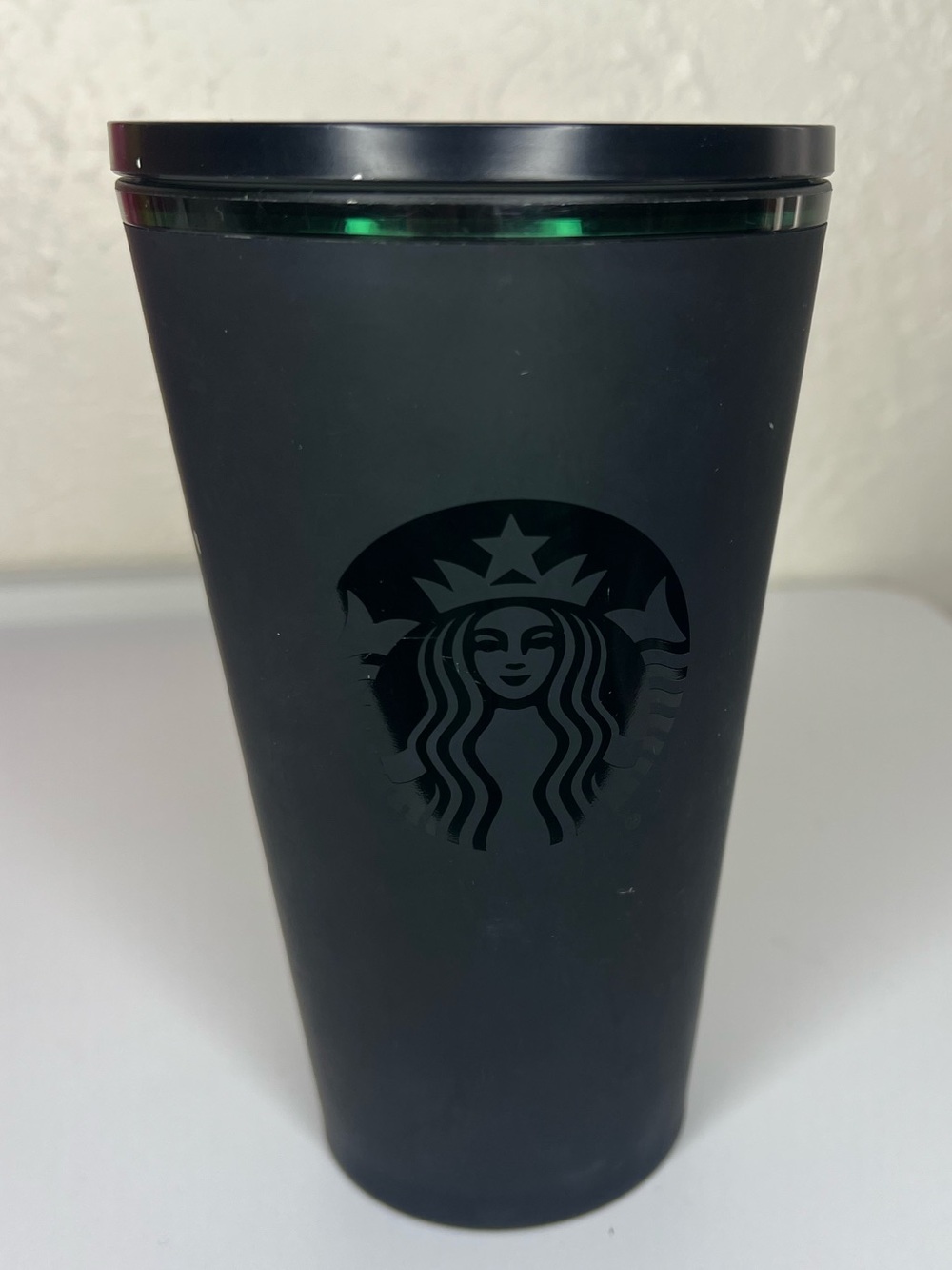 Starbucks Matte Black 16 oz Insulated Tumbler Cup w/ Lid – No Straw